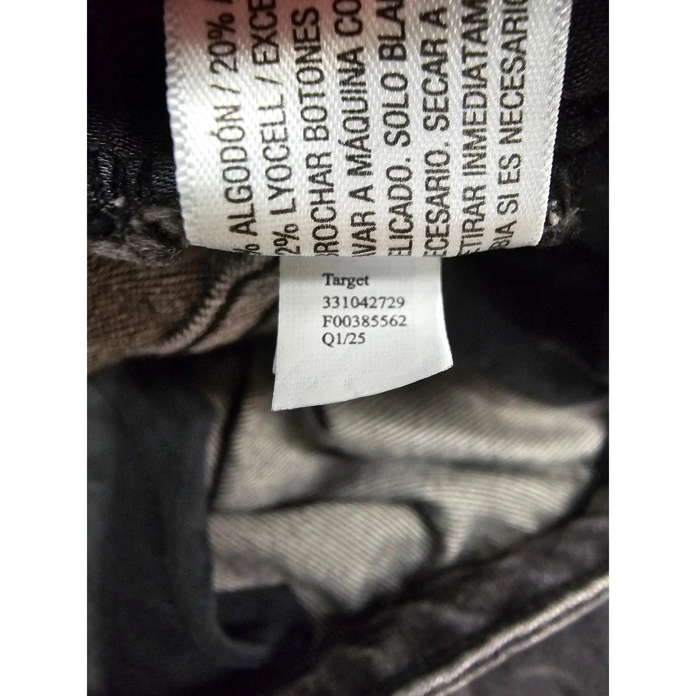 Wild Fable Low-Rise Loose Jean XL Black Wash Rigid Denim Wide Leg Drawstring NWT